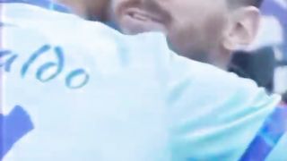 Ronaldo hugs ???? messi