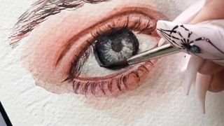 Eye painting art video