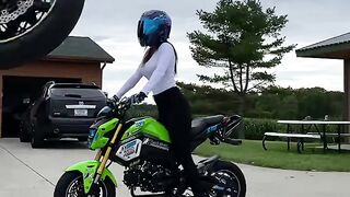 Cute Girl Big Ride