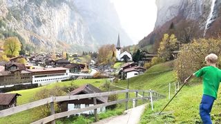 Lauterbrunnen, Switzerland walking tour 4K 60fps - A paradise on Earth