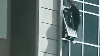 Man helping a 3years girl