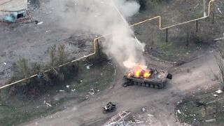 Russians this time tried to leave the area on a motorcycle
