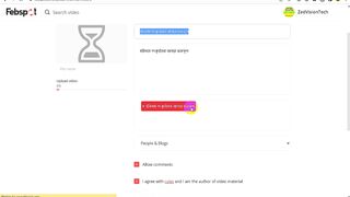 Video Upload Processing on Febspot Try This Method