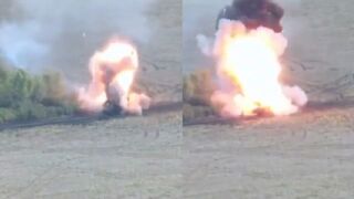 Russian tank was destroyed by Ukrainian tank fire a few days ago in the East