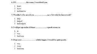 quiz on conditional sentences