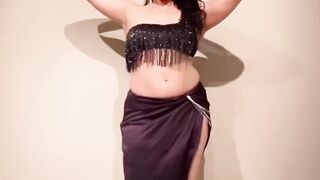 Belly dance beautiful girl shimmy