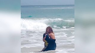 Beautiful Arabic Girl on Beach video