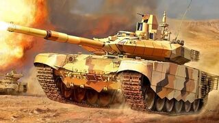 Russian T-80BV tank was struck and destroyed by Javelin