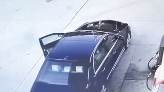 CAR GETS STOLEN AT STORE