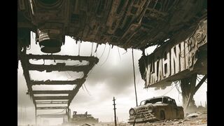 Post-Apocalyptic Wasteland Stunning 3D Animation Stable Diffusion & Parseq No Post Processing