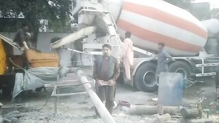Concrete pouring process