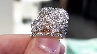 14K Gold & Real Diamond Ladies Heart Ring
