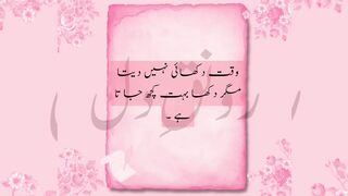 Poetry Lines || وقت دکھائی نہیں دیتا مگر دکھا بہت کچھ جا تا ہے ۔