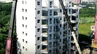 Developers in China constructed a 10-floor building in just 28 hours.
