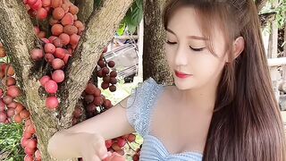 Beautiful girl in garden
