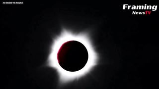 Menakjubkan: Gerhana matahari hibrida di atas langit Exmouth Australia Barat