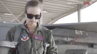 Female fighter pilots fly f15 strike