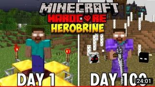 Minecraft 100 days survive as a hardcore Herobrine Explain in Hindi