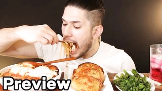 EATING *EXTRA CHEESY CHICKEN PARMESAN & SPAGHETTI* ASMR MUKBANG COMPILATION VIDEO 2023 | *BIG BITES*