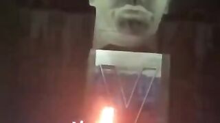 В Улан-Удэ подожгли баннер прямо перед носом у Ленина
