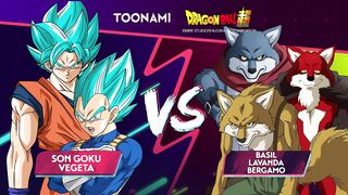 Dragon Ball Super en Français Son Goku/Vegeta vs. Basil/Lavanda/Bergamo