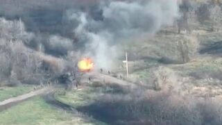 Russians into battle, fell into a mine planted by Ukrainian fighters