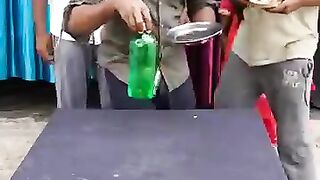 Bottle Flip & kachori Eating challenge #shorts