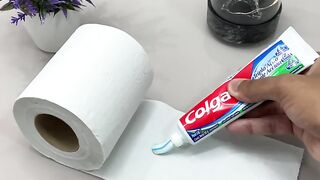 Il suffit de mettre du dentifrice sur du papier toilette et vous serez surpris par le résultat