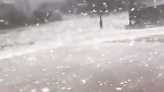A terrifyinbg hailstorm_.