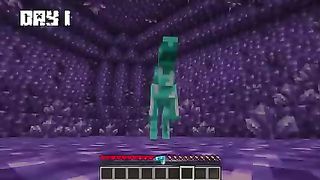 I survived 100 days as a Diamond Dinosaur in hard core Minecraft