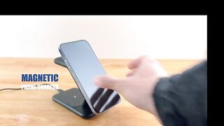 3-in-1 MagSafe Charger Stand || 18W Fast Magnetic Charger for iPhone 14, 13 & 12 Series