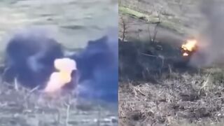 Ukrainian forces obliterate Russian anti-tank gun in huge blast