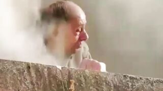 Fire fighter rescue people