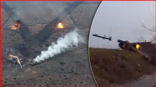 Russian tanks attacking in Avdeyevka direction were struck and blown up one by one