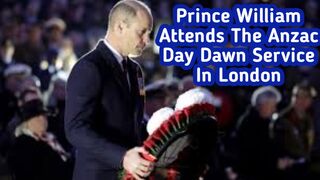 Prince William attends the Anzac Day dawn service in London