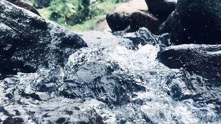 River with rock