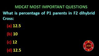 What is percentage of P1 parents in F2 dihybrid Cross? #biologymcqs  #mdcatbiology #eteabiology #numsbiology #neetbiology