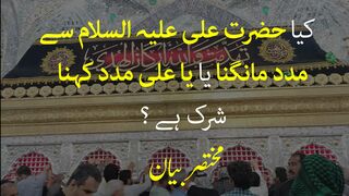 کیا حضرت علی علیہ السلام سے  مدد مانگنا یا یا علی مدد کہنا شرک ہے ؟