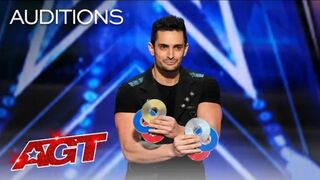 Magician Florian Sainvet Performs Mind-Bending Magic With CDs - America's Got Talent