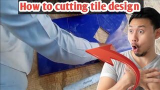 how to cutting and fitting tile design #tile #viral #febspot