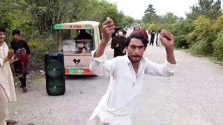 Pathan eid party dance on road