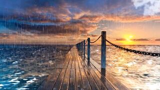 Rain, Thunder & Ocean Sounds For Sleep and Study
