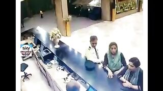 crew misbehaved with the staff of private hotel.