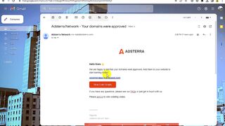 Adsterra Network - Your domains were approved for Monetize  Show on wowmoviesclip Website