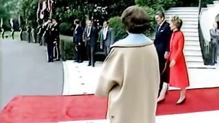President Soeharto was greeted by the President of the United States
