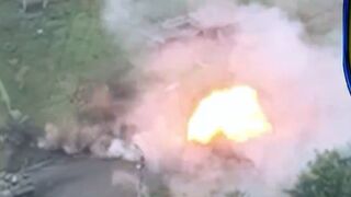 Russian BMP-2M IFV being destroyed by the Ukrainian 92nd Mechanized Brigade