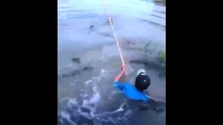 The Fish dragged the Fisherman