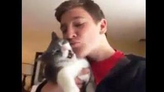 It is unlikely that the cat considers him his friend