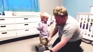 Funny Wrestling Son Vs Dad. Whos Gonna Win?