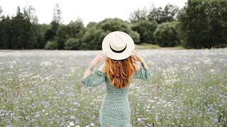 A lady in the fields